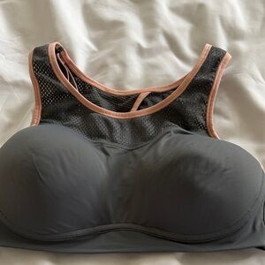 Charcoal and Blush Sports Bra